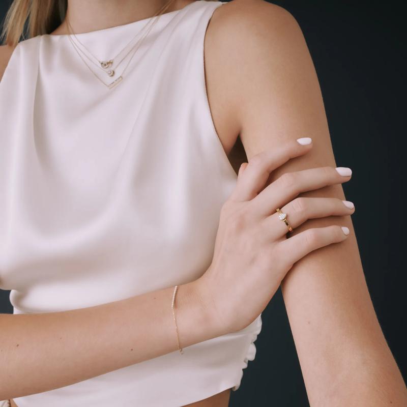 Diamond Accent Pear Cluster Ring in Vermeil – Image 6 of 7