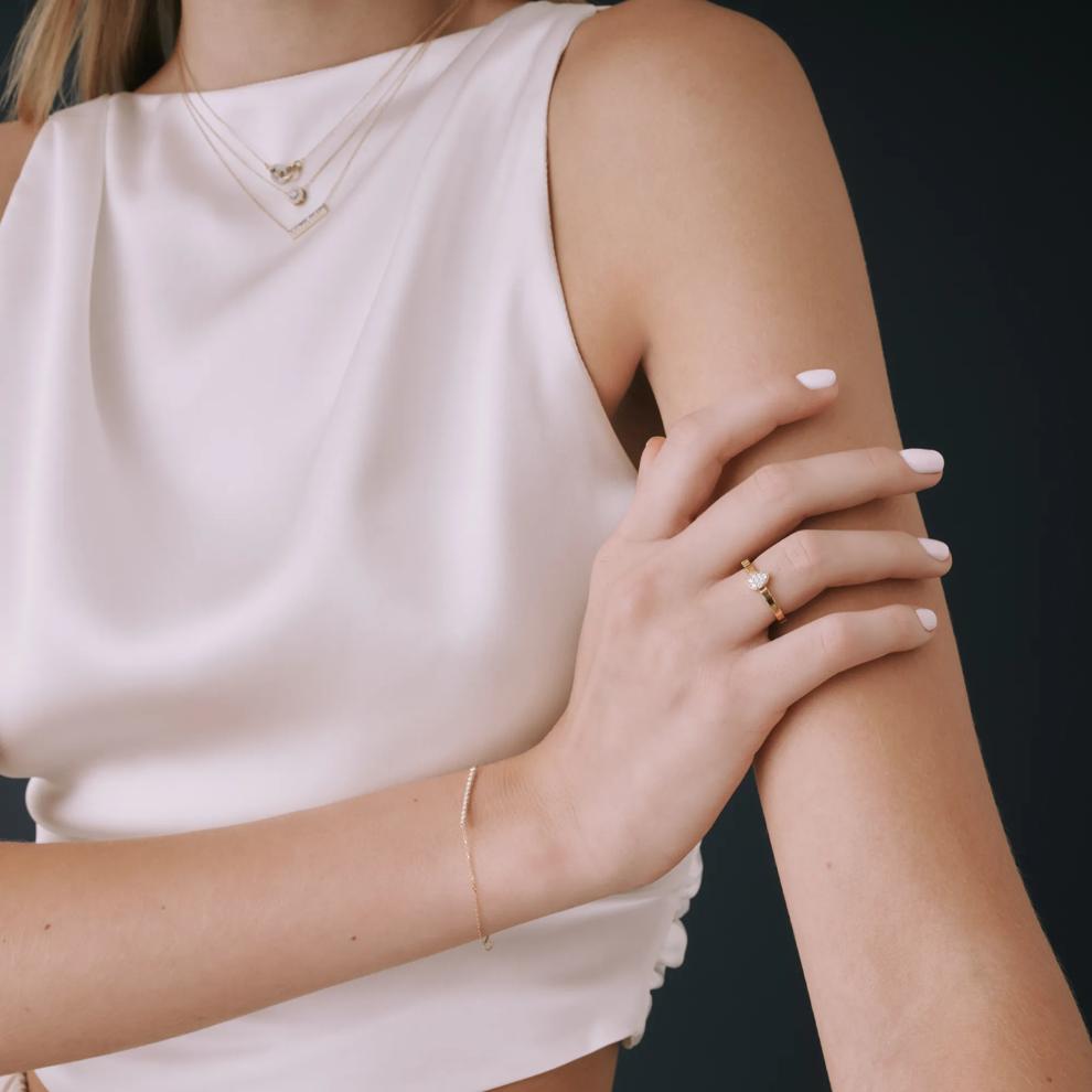 Diamond Accent Pear Cluster Ring in Vermeil – Image 6 of 7