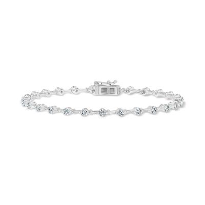 Lab Grown Diamond Sticks & Stones Bracelet in 10K White Gold (1 1/4 ct. tw.)