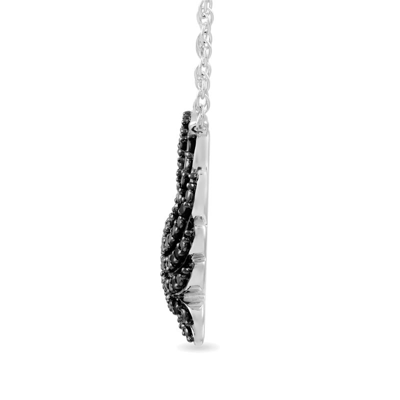 Black Diamond Swan Pendant in Sterling Silver &#40;1/4 ct. tw.&#41; – Image 2 of 3