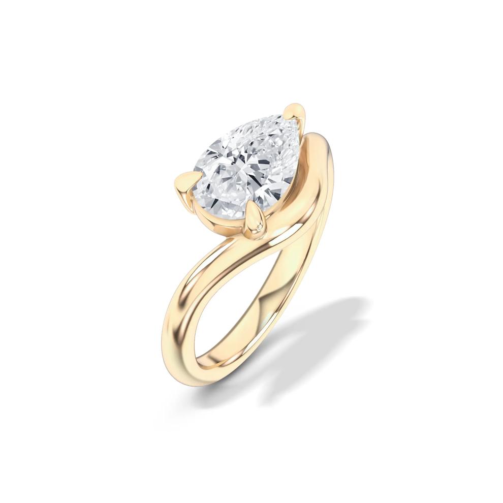 Lab Grown Diamond Pear-Shaped Engagement Set in 14K Yellow Gold (2 5/8 ct. tw.) – Image 4 of 6