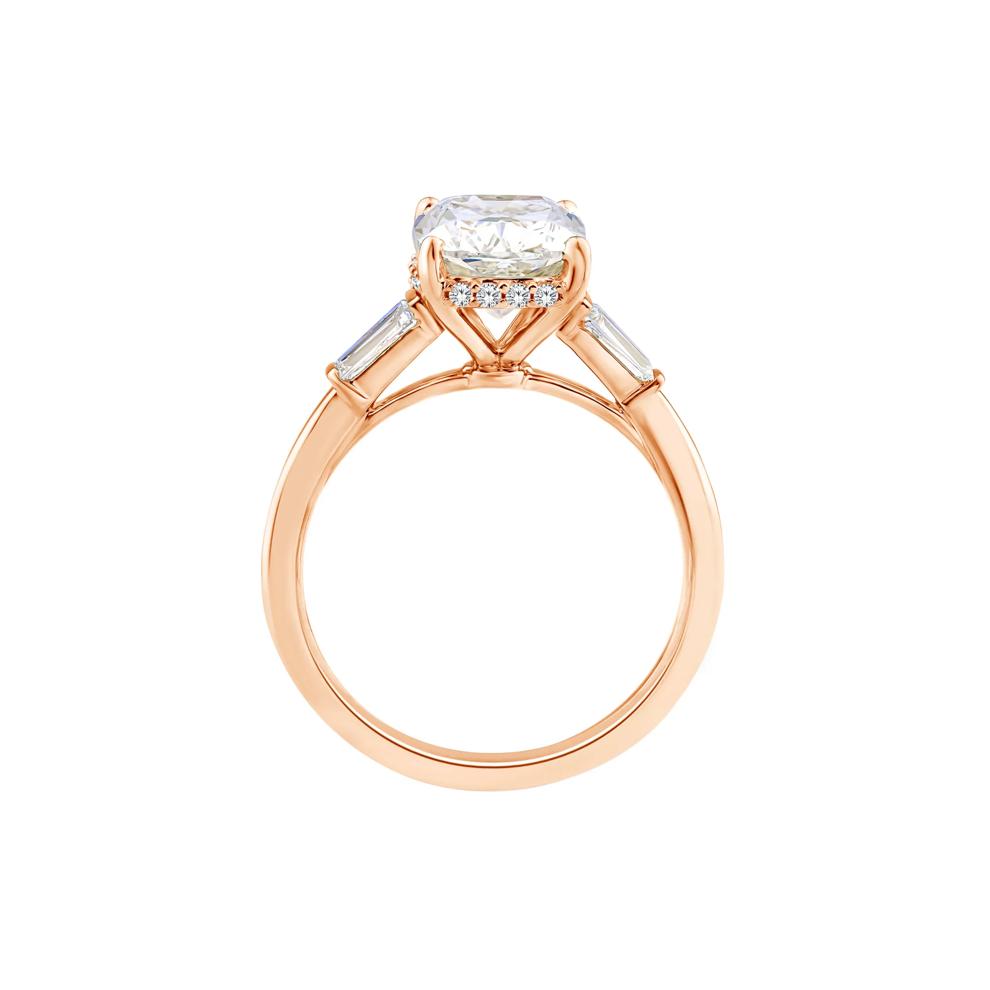 Lab Grown Cushion-Cut Diamond Engagement Ring in 14K Rose Gold (3 3/8 ct. tw.) – Image 2 of 3