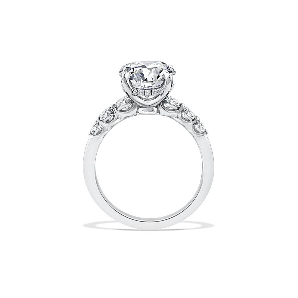 Lab Grown Diamond Oval Engagement Ring in 14K White Gold (4 5/8 ct. tw.) – Image 2 of 4