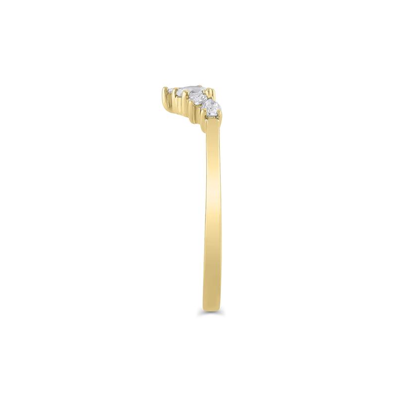 Lab Grown Diamond Mixed-Shape Contour Band in 14K Yellow Gold &#40;1/3 ct. tw.&#41; – Image 3 of 3