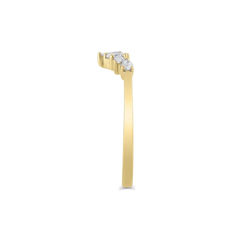 Lab Grown Diamond Mixed-Shape Contour Band in 14K Yellow Gold (1/3 ct. tw.) – Image 3 of 3
