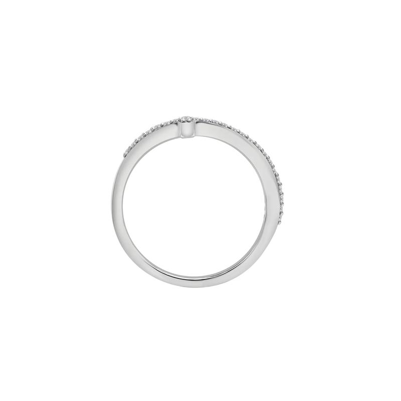 Diamond Cross Ring in Sterling Silver &#40;1/8 ct. tw.&#41; – Image 2 of 5