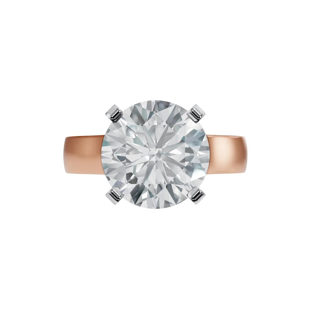 Solitaire Semi-Mount Engagement Ring in 14K Rose Gold (Setting Only) – Image 1 of 8