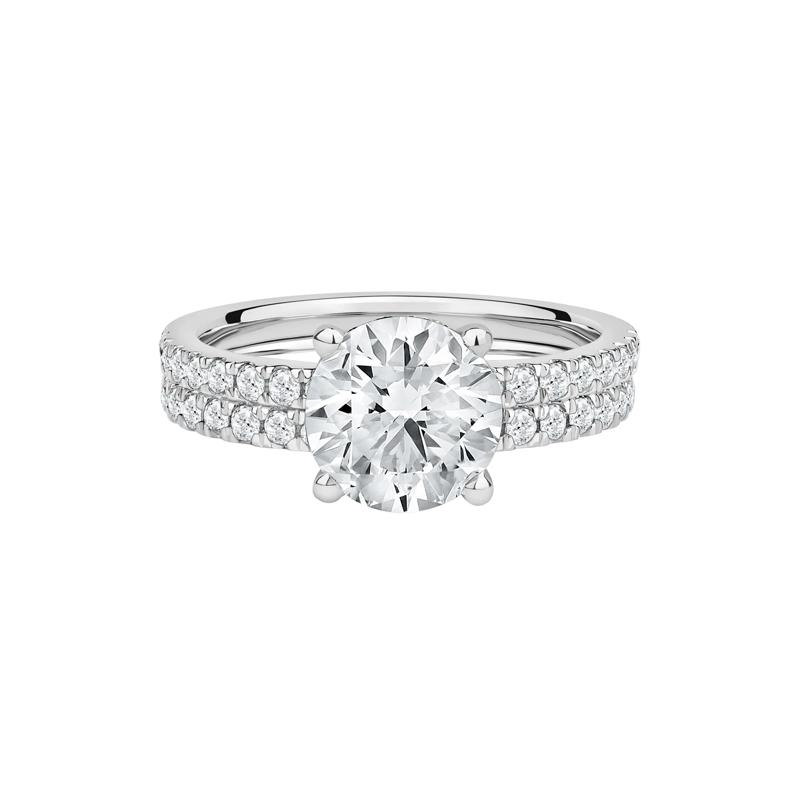 Charlotte Lab Grown Diamond Engagement Ring in 14K White Gold &#40;2 3/4 ct. tw.&#41; – Image 1 of 5