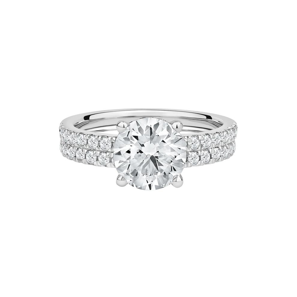 Charlotte Lab Grown Diamond Engagement Ring in 14K White Gold (2 3/4 ct. tw.) – Image 1 of 5