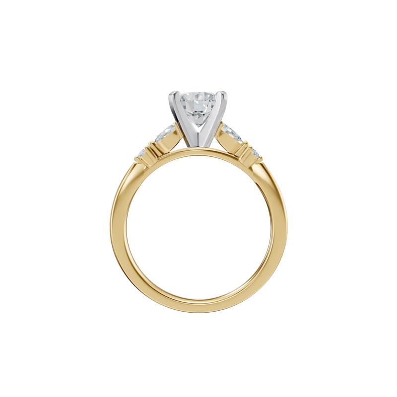  Diamond Semi-Mount Engagement Ring in 14K Yellow and White Gold &#40;1/5 ct. tw.&#41; &#40;Setting Only&#41; – Image 4 of 6