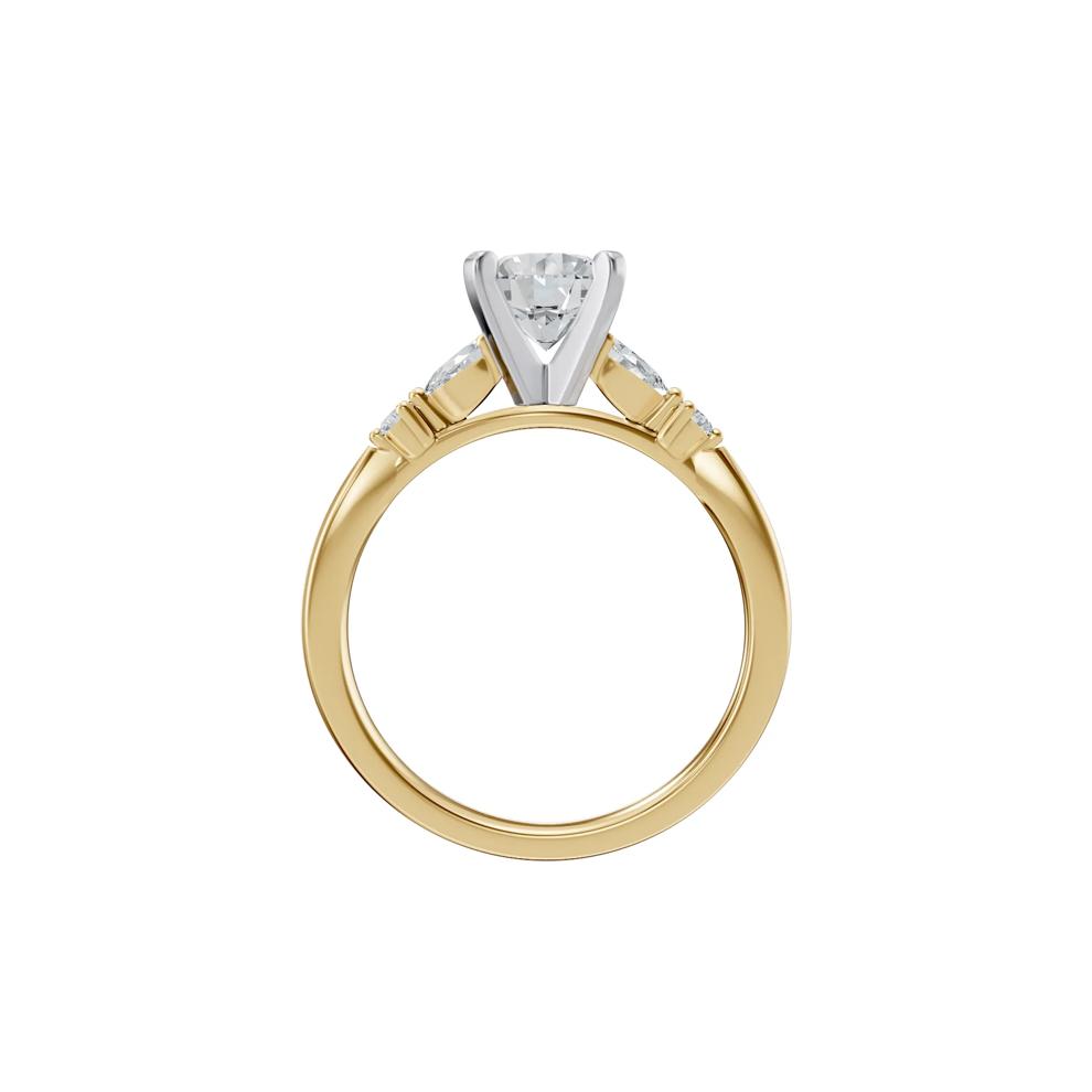  Diamond Semi-Mount Engagement Ring in 14K Yellow and White Gold (1/5 ct. tw.) (Setting Only) – Image 4 of 6