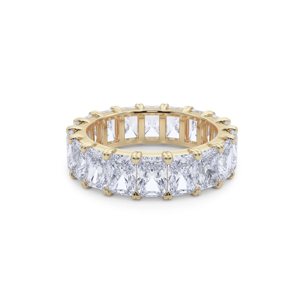 Lab Grown Diamond Radiant-Cut Eternity Band in 14K Yellow Gold (7 ct. tw.) – Image 5 of 5