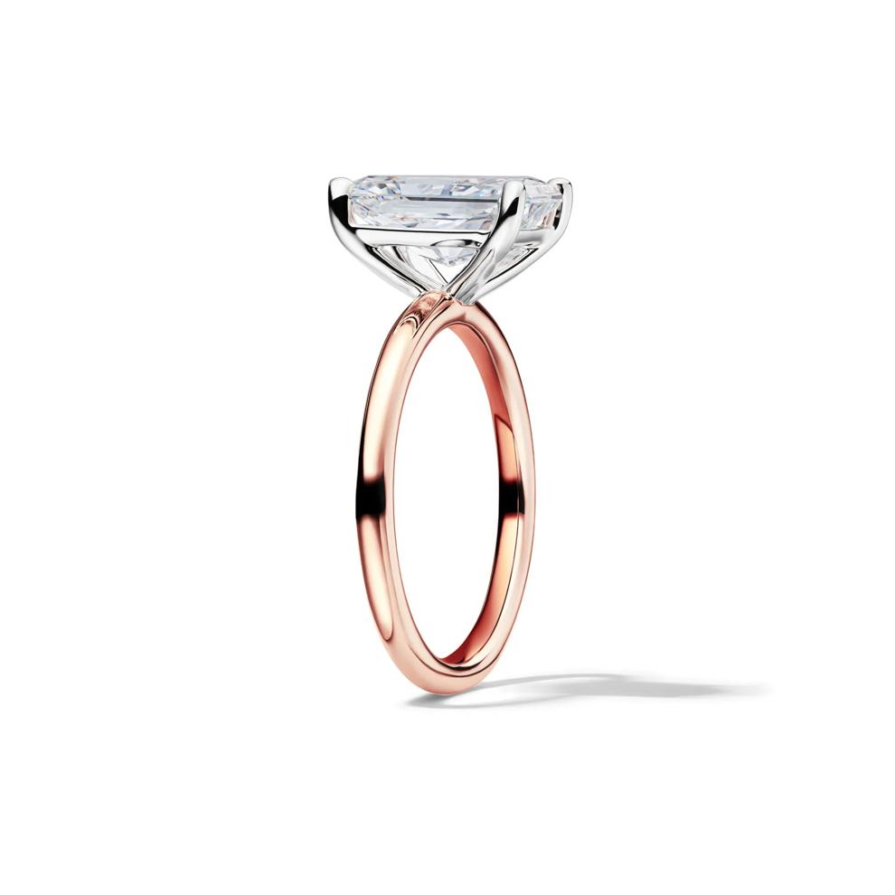 Lab Grown Diamond Radiant-Cut Solitaire Ring in 14K Rose Gold (3 ct.) – Image 3 of 4