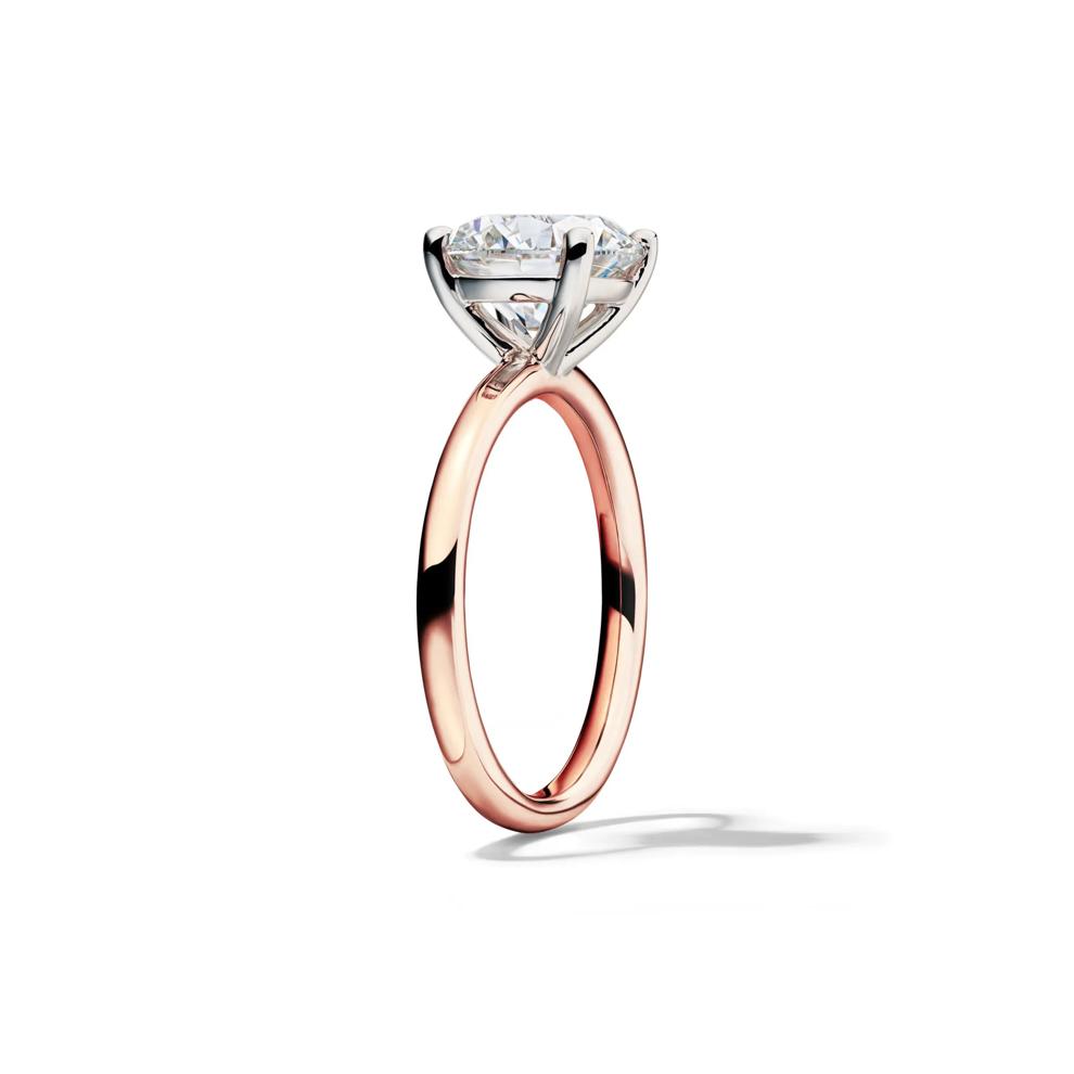 Lab Grown Diamond Solitaire Round Engagement Ring in 14k Rose Gold (3 ct.) – Image 3 of 4