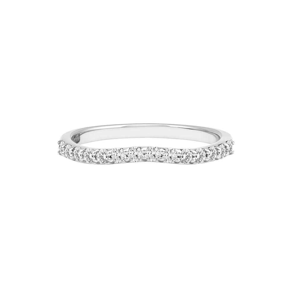 Leila Lab Grown Diamond Contour Band in Platinum (1/3 ct. tw.) – Image 1 of 5