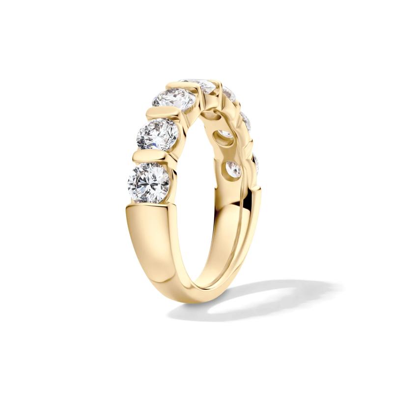 Lab Grown Diamond Bar Set Band in 14K Yellow Gold &#40;2 ct. tw.&#41; – Image 3 of 4