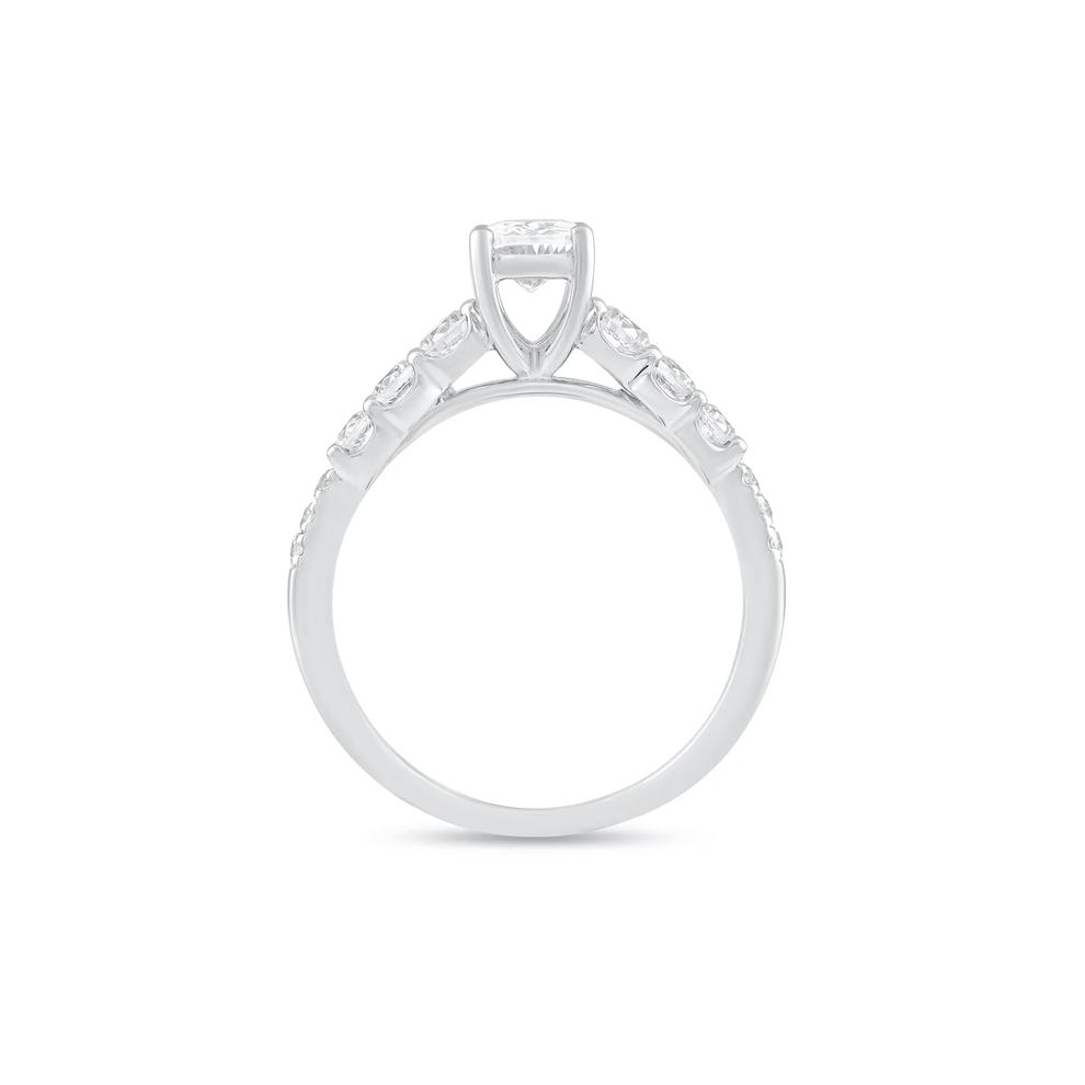 Lab Grown Diamond Oval Center Engagement Ring in Platinum (1 1/2 ct. tw.) – Image 2 of 4