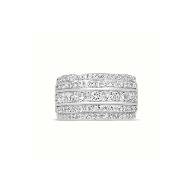 Multi-Row Diamond Ring in 10K White Gold &#40;1 1/2 ct. tw.&#41; – Image 1 of 3