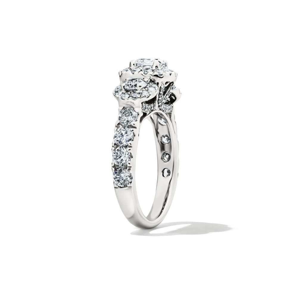 Helzberg Limited Edition 2 ct. tw. Diamond Three-Stone Engagement Ring in 14K White Gold – Image 3 of 4