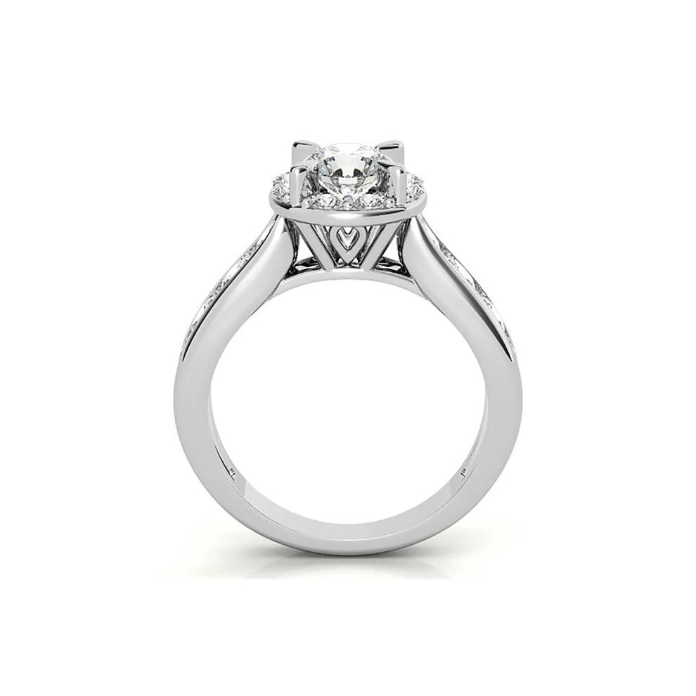 Diamond Halo Engagement Ring in 14K White Gold (2 ct. tw.) – Image 2 of 3