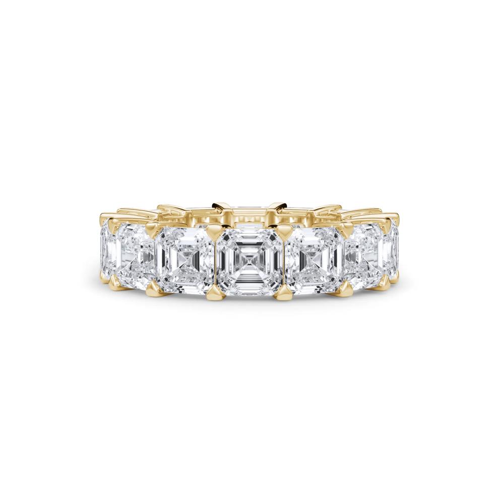 Lab Grown Diamond Asscher-Cut Eternity Band in 18K Yellow Gold (10 1/2 ct. tw.) – Image 1 of 4