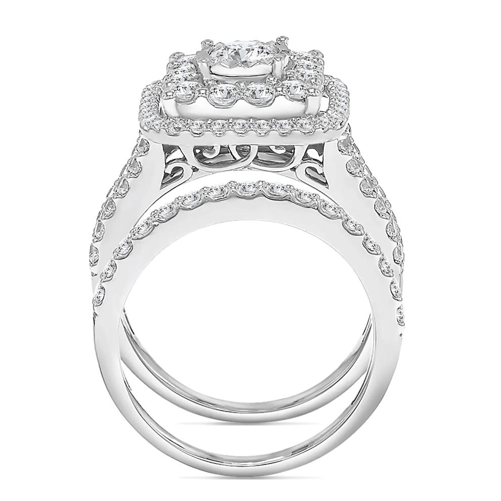 Halo Diamond Engagement Ring in 10K White Gold (2 ct. tw.) – Image 2 of 3