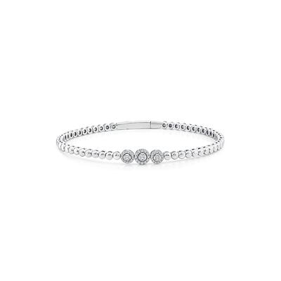 Diamond Bangle Bracelet in Sterling Silver (1/5 ct. tw.)