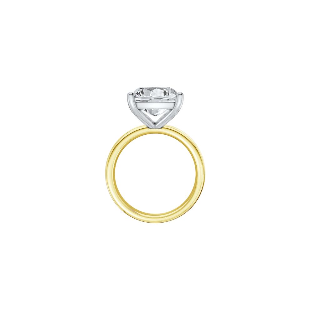 Lab Grown Diamond Elongated Cushion-Cut Engagement Ring in 14K Yellow and White Gold (7 ct. tw.) – Image 2 of 4