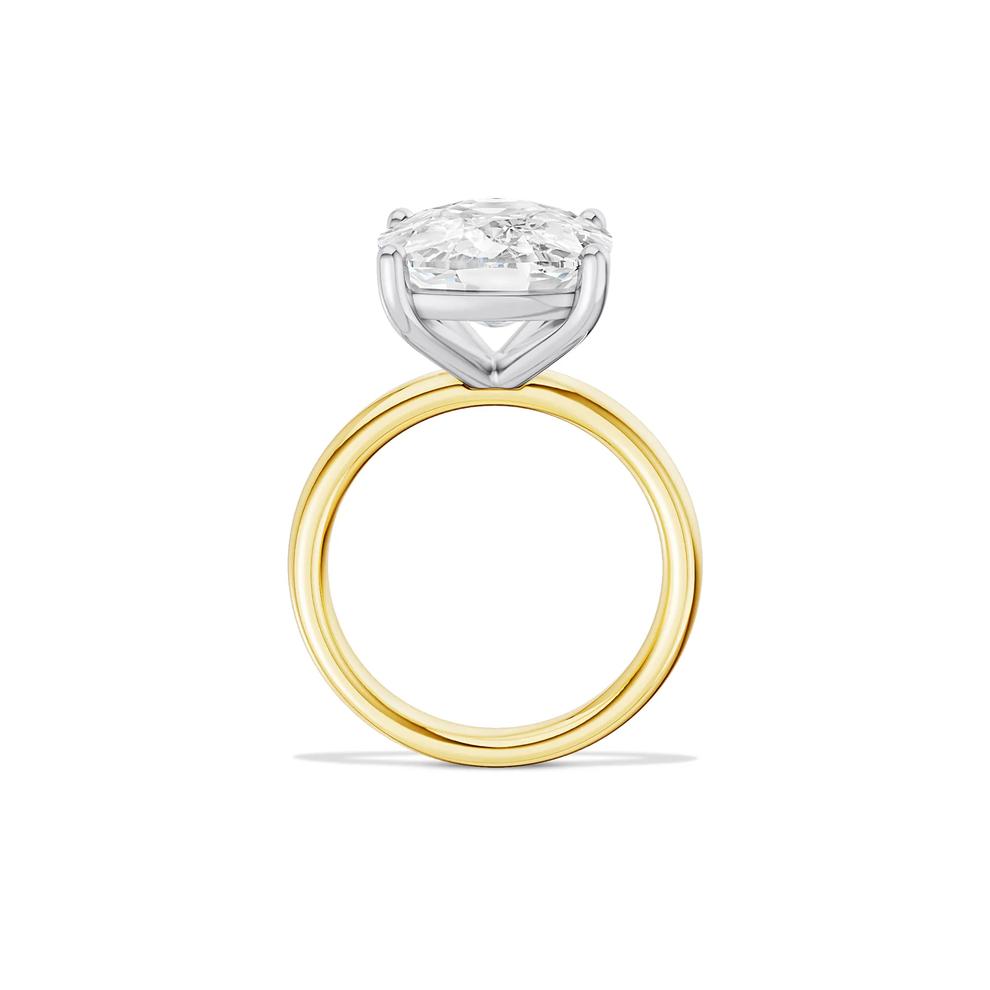 Lab Grown Diamond Elongated Cushion-Cut Engagement Ring in 14K Yellow and White Gold (7 ct. tw.) – Image 2 of 4