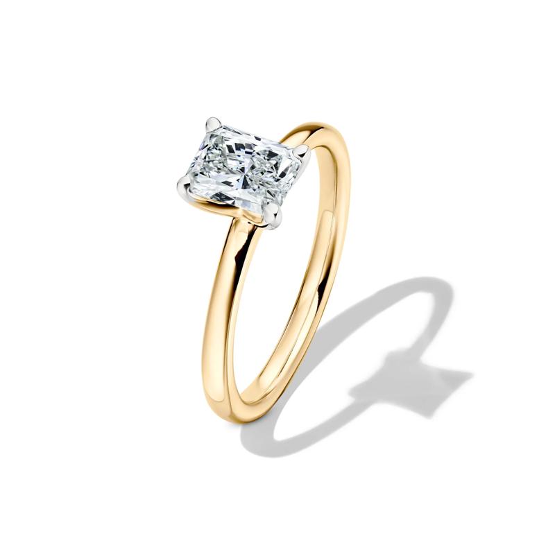 Diamond Radiant-Cut Solitaire Engagement Ring in 14K Yellow Gold (1 ct.) – Image 4 of 5