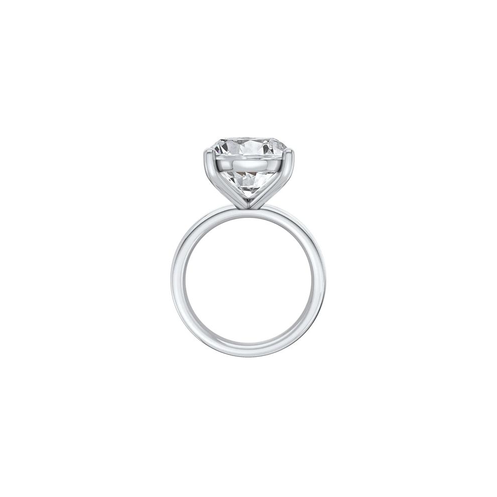 Lab Grown Diamond Oval Solitaire Ring in Platinum (7 ct.) – Image 2 of 4