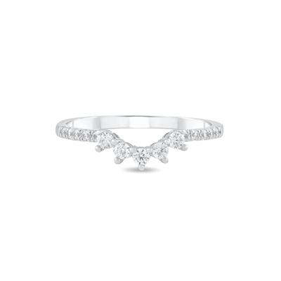 Diamond Contour Band in 10K White Gold (1/4 ct. tw.)