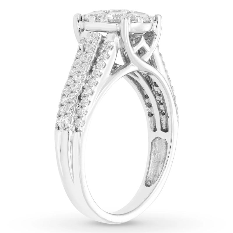 Diamond Composite Engagement Ring in 10K White Gold (1 ct. tw.) – Image 2 of 3