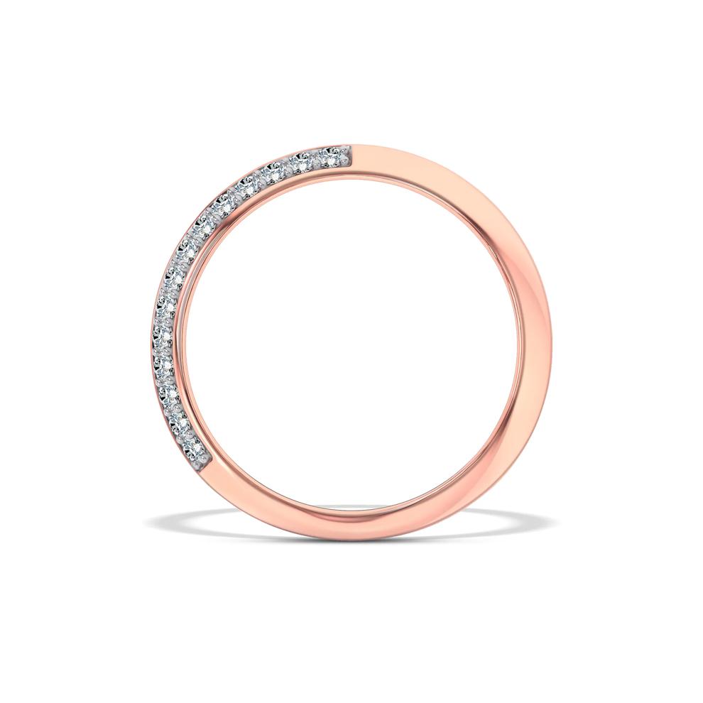 Lab Grown Diamond Knife-Edge Anniversary Band in 10K Rose Gold (1/3 ct. tw.) – Image 2 of 4