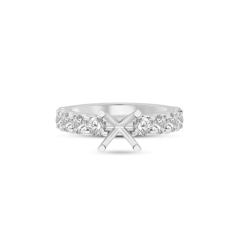 1 1/2 ct. tw. Lab Grown Diamond Semi-Mount Engagement Ring in 14K White Gold (Setting Only) – Image 4 of 6