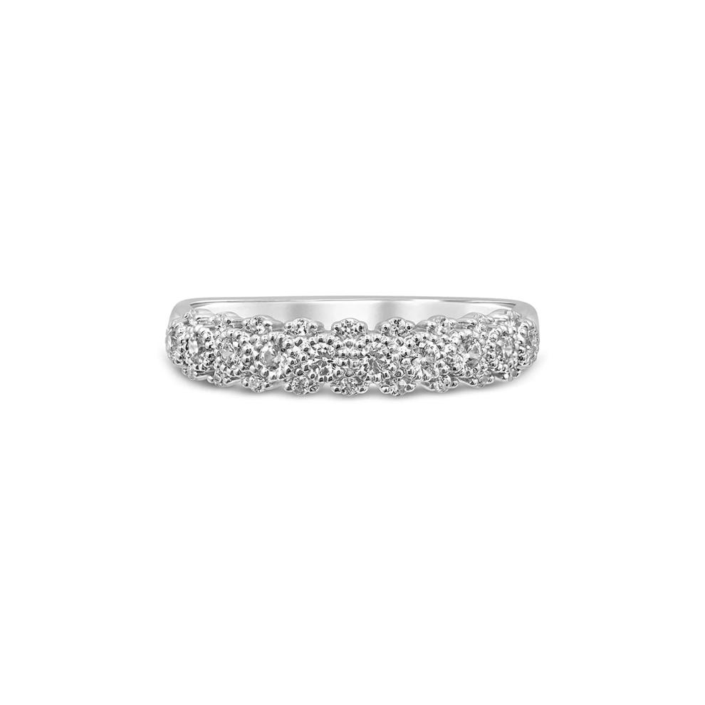 Diamond Anniversary Band with Milgrain Beads in 10K White Gold (1/3 ct. tw.) – Image 1 of 3