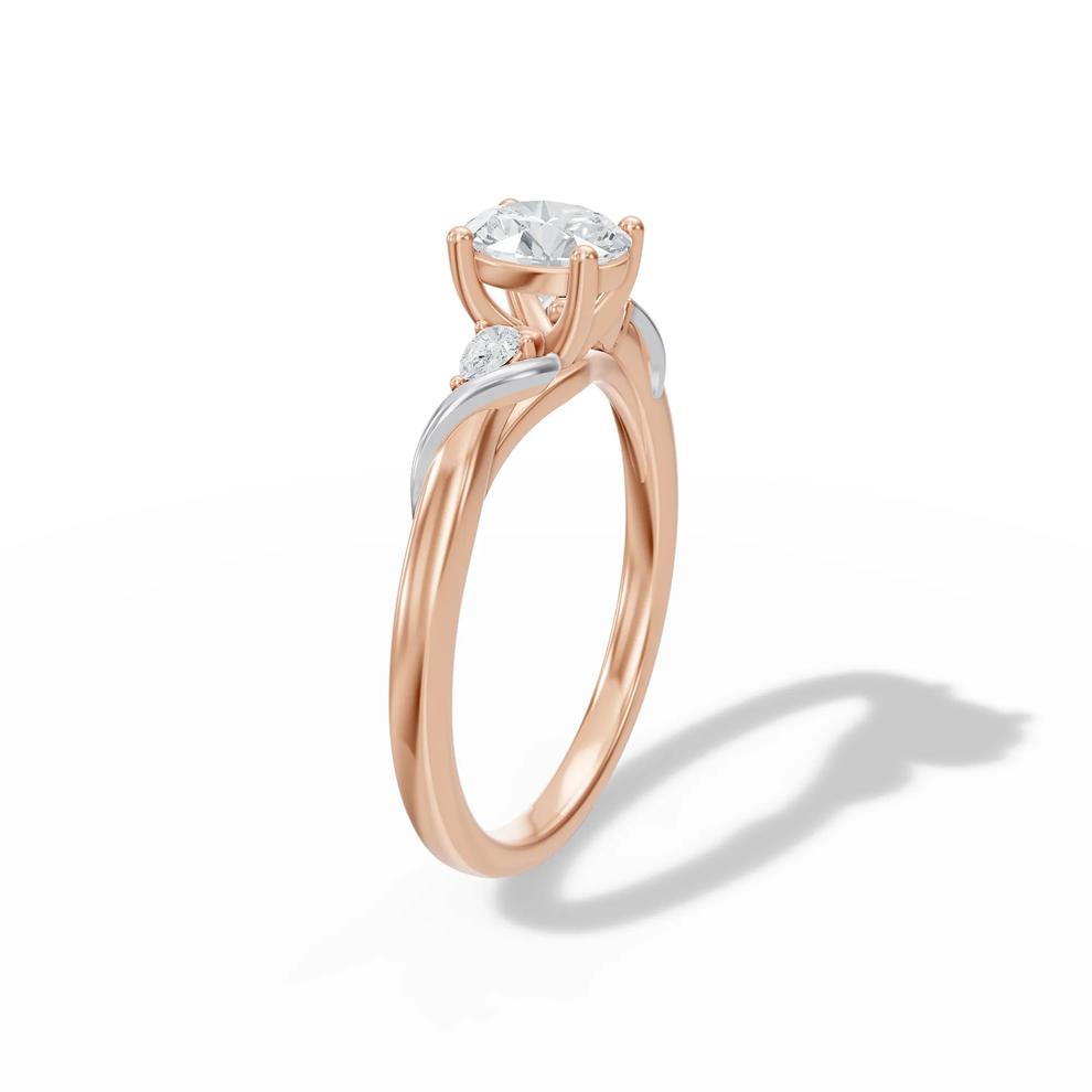 Diamond Oval Engagement Ring in 14K Rose Gold (5/8 ct. tw.) – Image 3 of 4