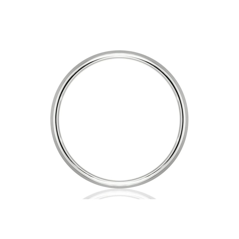 Men&rsquo;s Bevel Edge Satin Wedding Band in Platinum, 6MM – Image 2 of 3