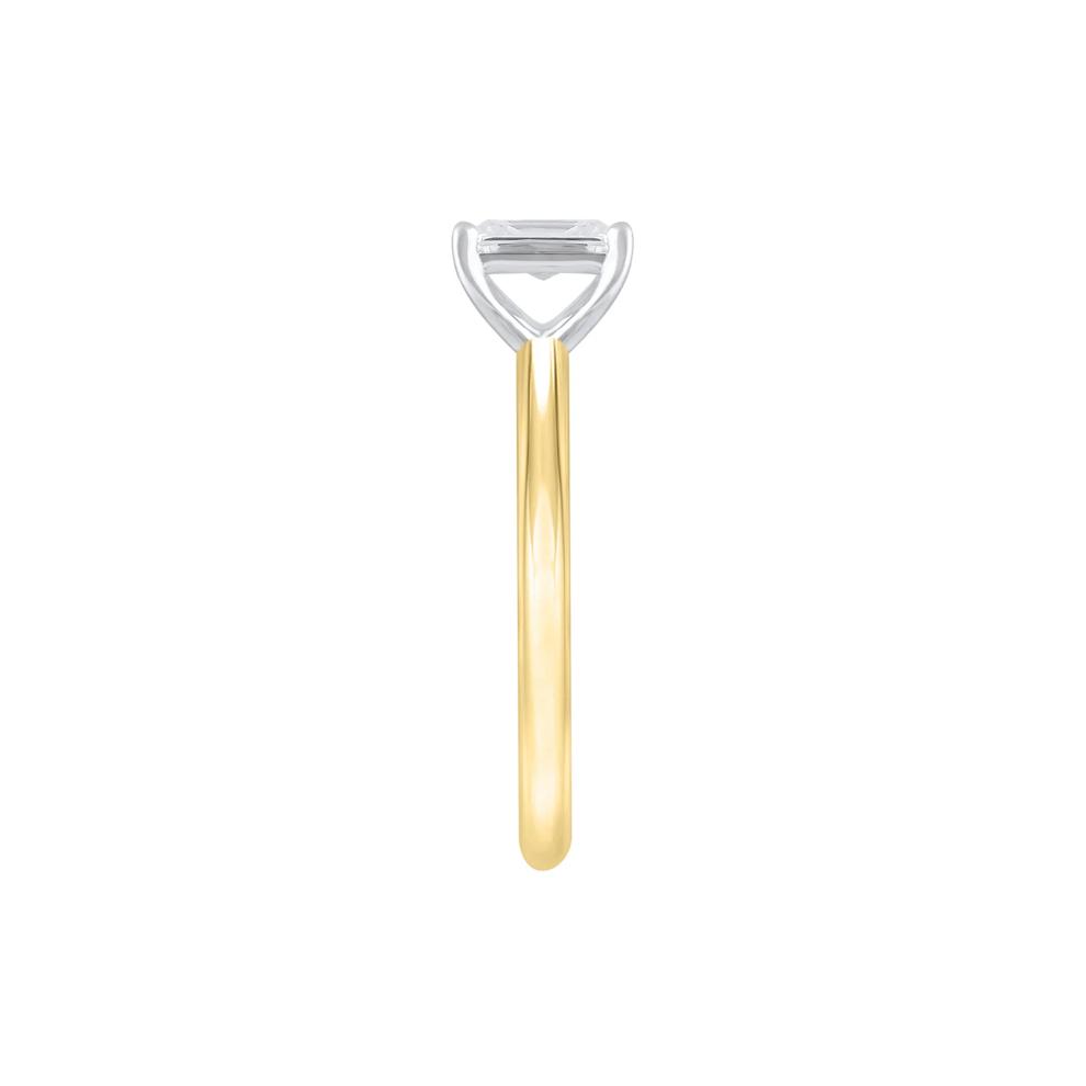 Lab Grown Diamond Emerald-Cut Solitaire Ring in 14K Yellow Gold (1 ct.) – Image 3 of 5
