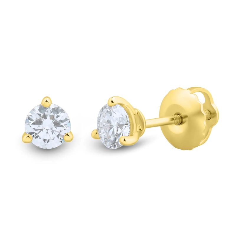 Lab Grown Diamond Martini Stud Earrings in 14K Yellow Gold &#40;1/2 ct. tw.&#41;  – Image 1 of 3