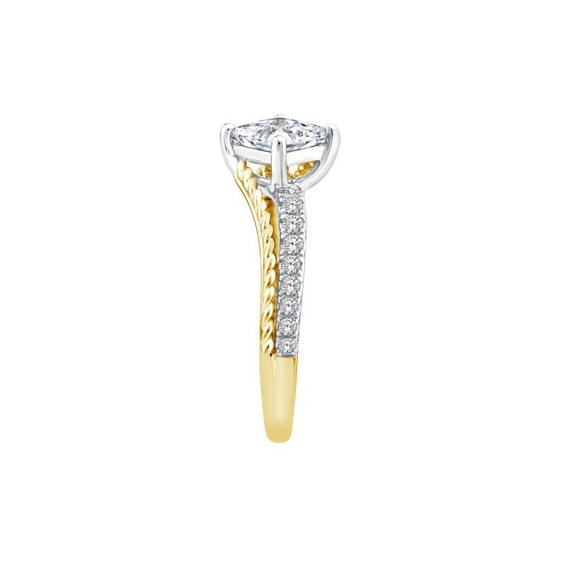 Lab Grown Diamond Engagement Ring in 14K Yellow and White Gold &#40;1 1/4 ct. tw.&#41; – Image 3 of 3