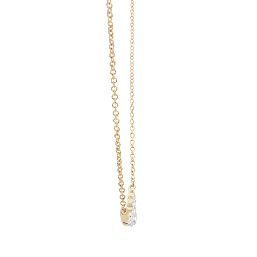 Diamond Graduated Frontal Smile Necklace in 10K Yellow Gold (1/4 ct. tw.) – Image 2 of 3