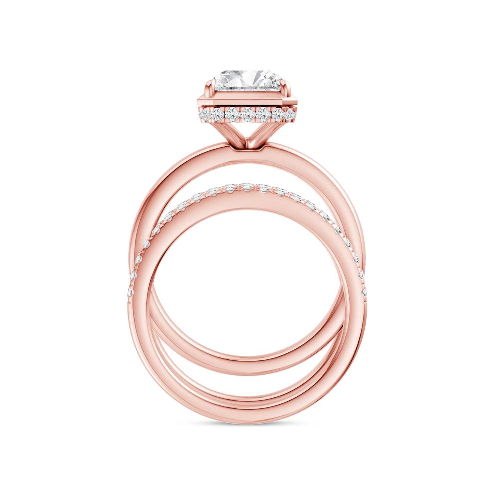 Madison Lab Grown Diamond Radiant-Cut Engagement Set in 14K Rose Gold (3 ct. tw.) – Image 2 of 5