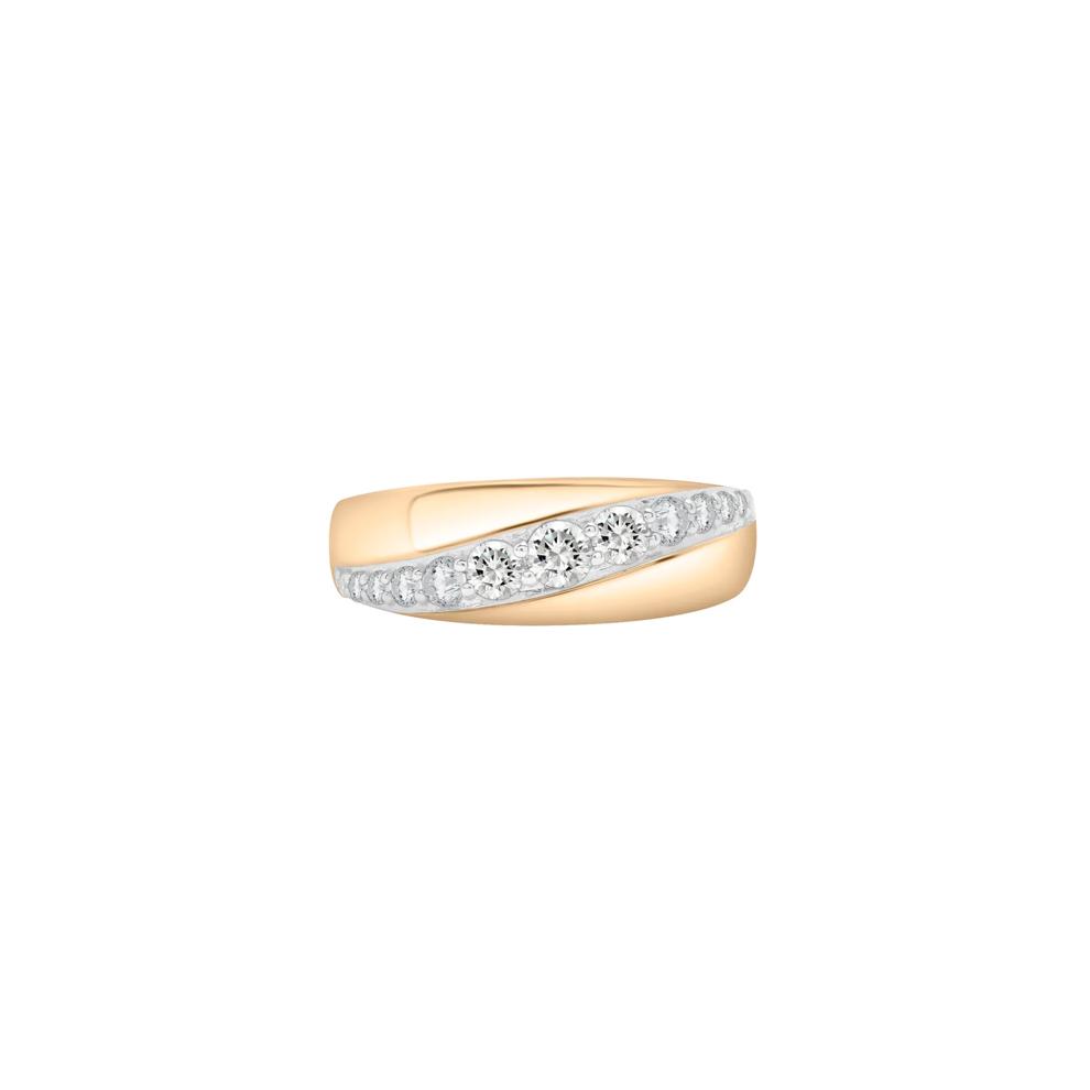 Graduated Diamond Band in 10K Yellow Gold (1/2 ct. tw.) – Image 1 of 5