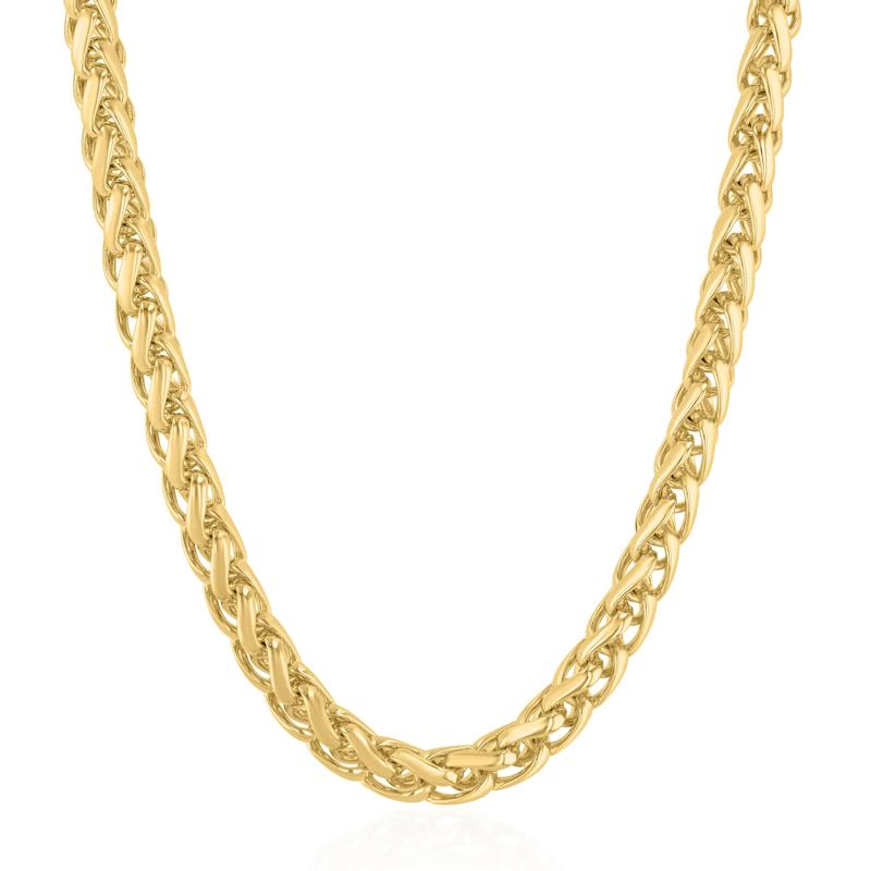 Men&#39;s Wheat Chain in Vermeil, 5MM, 22&quot; – Image 1 of 7