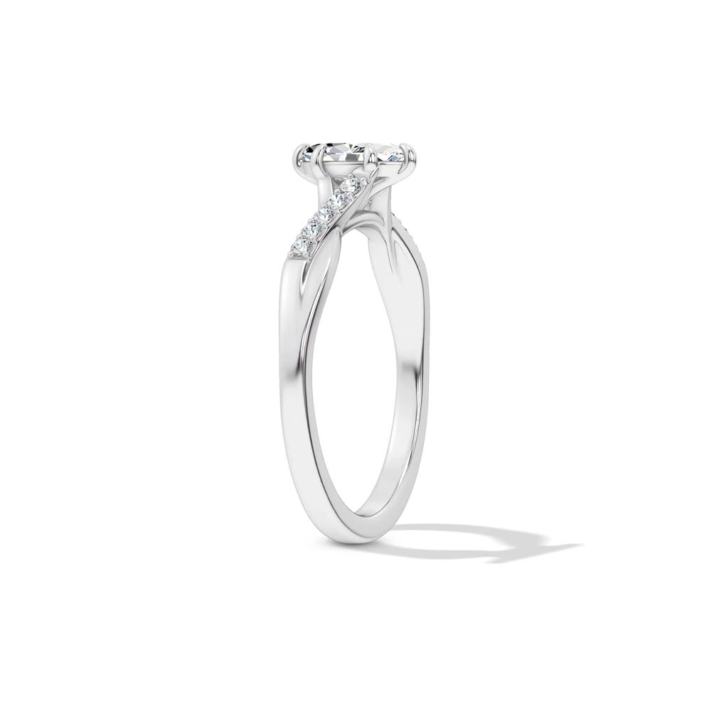 Lab Grown Diamond Marquise Promise Ring in Sterling Silver (3/8 ct. tw.) – Image 3 of 4