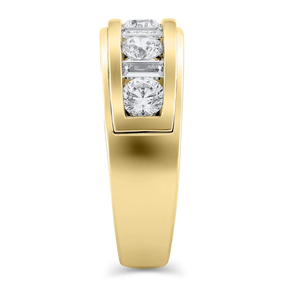 Men's Lab Grown Diamond Channel Band in 10K Yellow Gold (2 ct. tw.) – Image 3 of 3