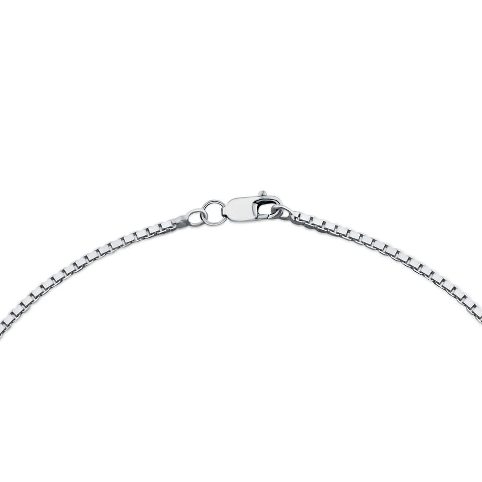 Men's Lab Grown Diamond Asscher-Cut Octagonal Halo Pendant Necklace in 10K White Gold (1 ct. tw.) – Image 2 of 4