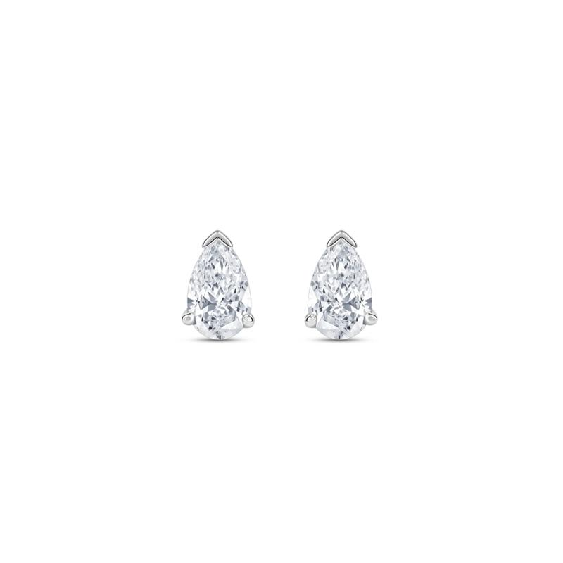 Lab Grown Diamond Pear-Shaped Solitaire Stud Earrings in 14K White Gold &#40;1/4 ct. tw.&#41; – Image 2 of 3