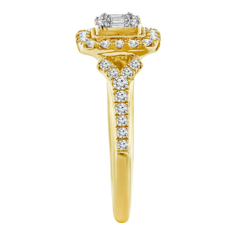 Diamond Composite Engagement Ring in 14K Yellow Gold &#40;5/8 ct. tw.&#41; – Image 3 of 3
